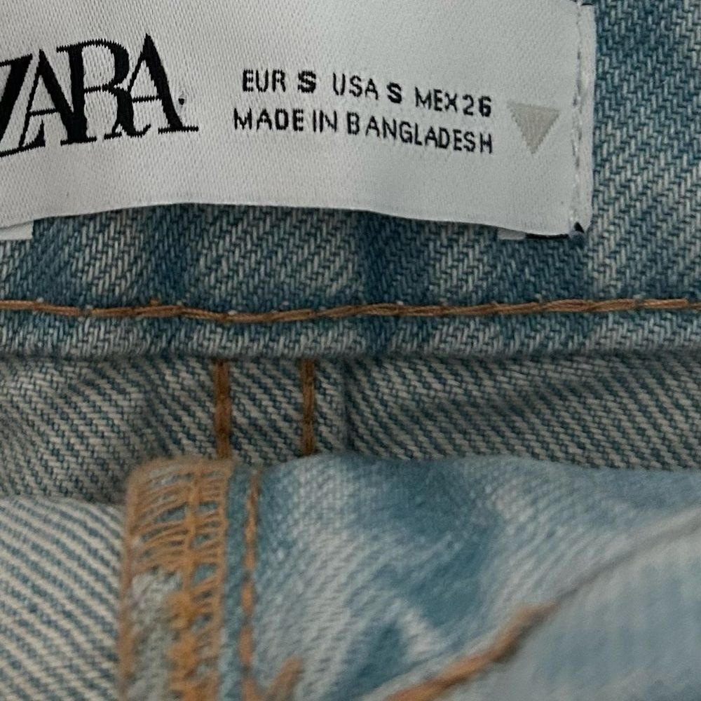 ZARA Crop Top Size Small Denim Sleeveless Raw Hem New with tags - Picture 5 of 11